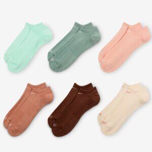 6 Pair Women's Nike No Show Socks Everyday Plus Cushioned Cotton 6 Pack  Dri-Fit